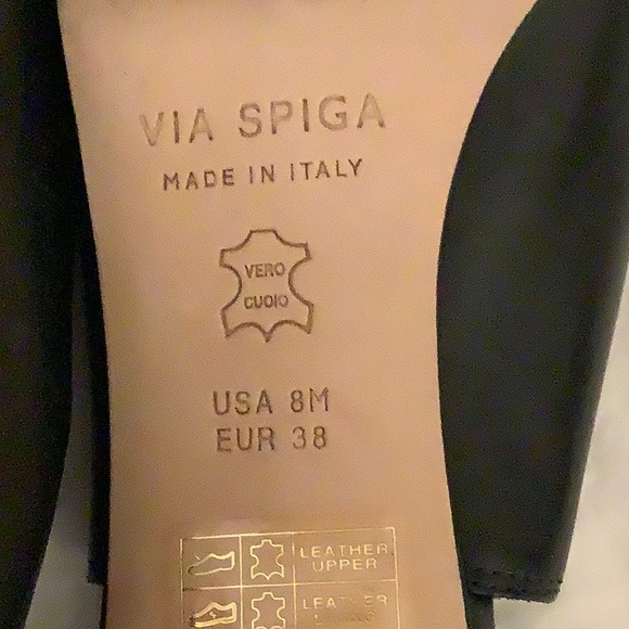 VIA SPIGA black leather sling backs - Picture 5 of 5